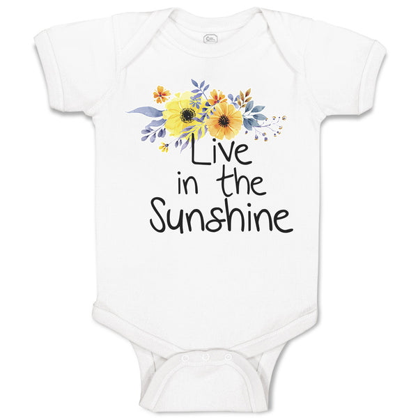 Baby Clothes Live in The Sunshine Baby Bodysuits Boy & Girl Cotton