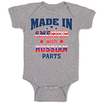 Baby Clothes Made in America with Russian Parts Baby Bodysuits Boy & Girl Cotton