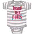 Baby Clothes Make The Rules Baby Bodysuits Boy & Girl Newborn Clothes Cotton