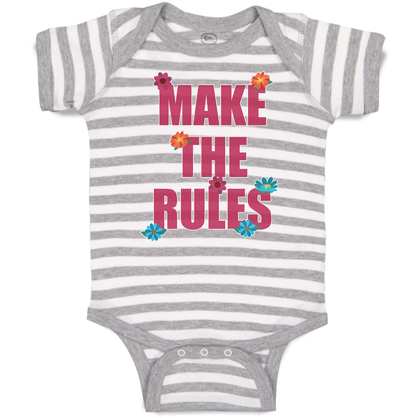 Baby Clothes Make The Rules Baby Bodysuits Boy & Girl Newborn Clothes Cotton