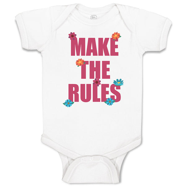 Baby Clothes Make The Rules Baby Bodysuits Boy & Girl Newborn Clothes Cotton
