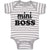 Baby Clothes Mini Boss Baby Bodysuits Boy & Girl Newborn Clothes Cotton