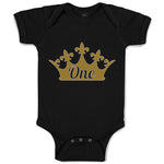 Baby Clothes Birthday 1 Number Name and with Golden Crown Baby Bodysuits Cotton