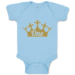 Baby Clothes Birthday 1 Number Name and with Golden Crown Baby Bodysuits Cotton