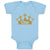 Baby Clothes Birthday 1 Number Name and with Golden Crown Baby Bodysuits Cotton