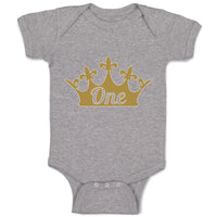 Baby Clothes Birthday 1 Number Name and with Golden Crown Baby Bodysuits Cotton