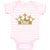 Baby Clothes Birthday 1 Number Name and with Golden Crown Baby Bodysuits Cotton