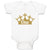 Baby Clothes Birthday 1 Number Name and with Golden Crown Baby Bodysuits Cotton