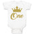Baby Clothes Age 1 and Number Name with Gold Crown Baby Bodysuits Cotton
