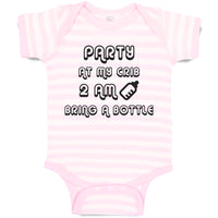 Baby Clothes Party at My Crib 2 Am Bring A Bottle Baby Bodysuits Cotton