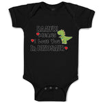 Baby Clothes Raawr! Mean I Love You in Dinosaur Baby Bodysuits Boy & Girl Cotton