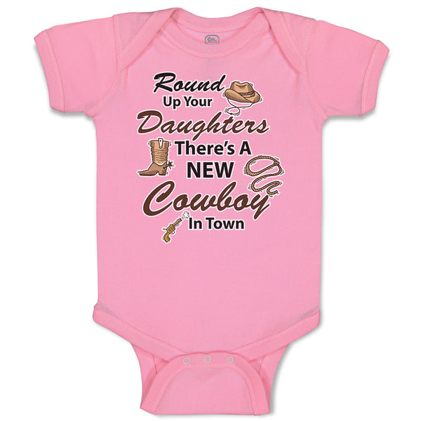 Baby Clothes Round up Your Daughters There's A New Cowboy in Town Baby Bodysuits