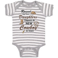 Baby Clothes Round up Your Daughters There's A New Cowboy in Town Baby Bodysuits