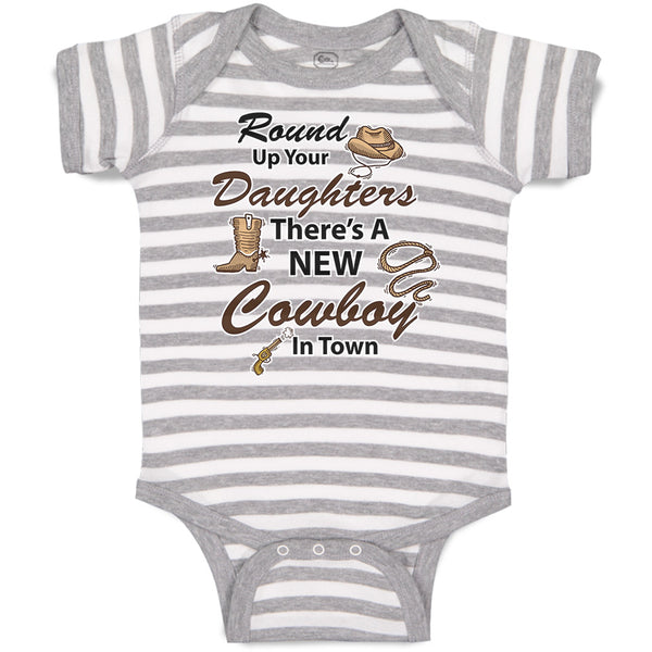 Baby Clothes Round up Your Daughters There's A New Cowboy in Town Baby Bodysuits