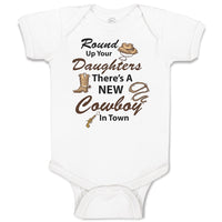 Baby Clothes Round up Your Daughters There's A New Cowboy in Town Baby Bodysuits