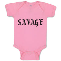 Baby Clothes Savage Word Baby Bodysuits Boy & Girl Newborn Clothes Cotton