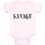 Baby Clothes Savage Word Baby Bodysuits Boy & Girl Newborn Clothes Cotton