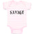 Baby Clothes Savage Word Baby Bodysuits Boy & Girl Newborn Clothes Cotton