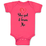 Baby Clothes She Got It from Me Baby Bodysuits Boy & Girl Newborn Clothes Cotton
