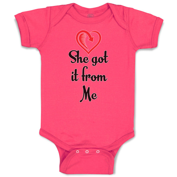 Baby Clothes She Got It from Me Baby Bodysuits Boy & Girl Newborn Clothes Cotton