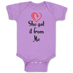 Baby Clothes She Got It from Me Baby Bodysuits Boy & Girl Newborn Clothes Cotton