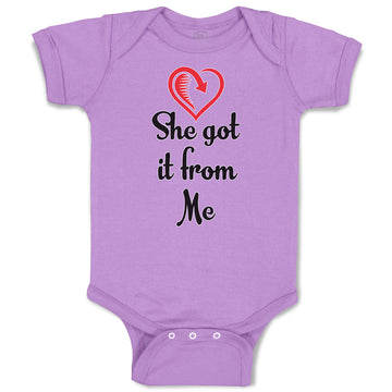 Baby Clothes She Got It from Me Baby Bodysuits Boy & Girl Newborn Clothes Cotton