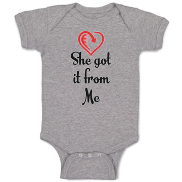 Baby Clothes She Got It from Me Baby Bodysuits Boy & Girl Newborn Clothes Cotton
