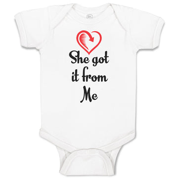 Baby Clothes She Got It from Me Baby Bodysuits Boy & Girl Newborn Clothes Cotton