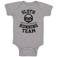 Baby Clothes Sloth Lets Nap Instead Running Team Baby Bodysuits Cotton