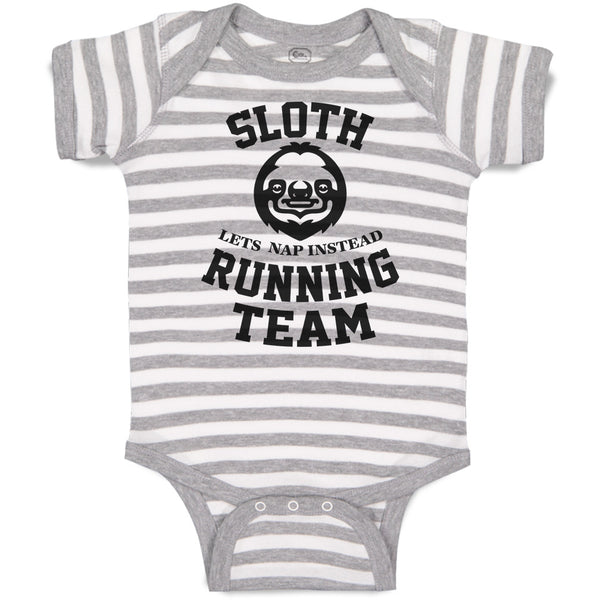 Baby Clothes Sloth Lets Nap Instead Running Team Baby Bodysuits Cotton