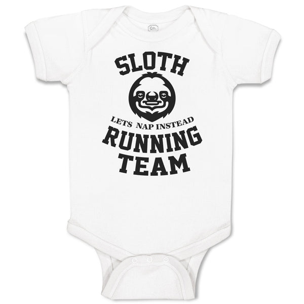 Baby Clothes Sloth Lets Nap Instead Running Team Baby Bodysuits Cotton