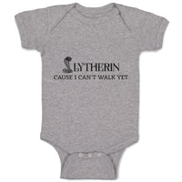 Baby Clothes Lytherin Cause I Can'T Walk Yet Baby Bodysuits Boy & Girl Cotton