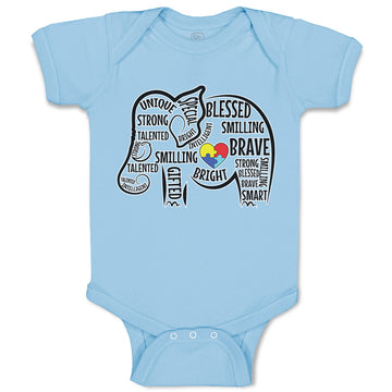 Baby Clothes Blessed Smiling Brave Baby Bodysuits Boy & Girl Cotton