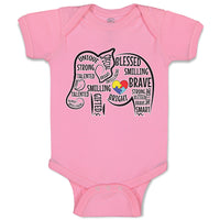 Baby Clothes Blessed Smiling Brave Baby Bodysuits Boy & Girl Cotton