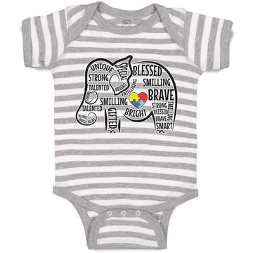 Baby Clothes Blessed Smiling Brave Baby Bodysuits Boy & Girl Cotton
