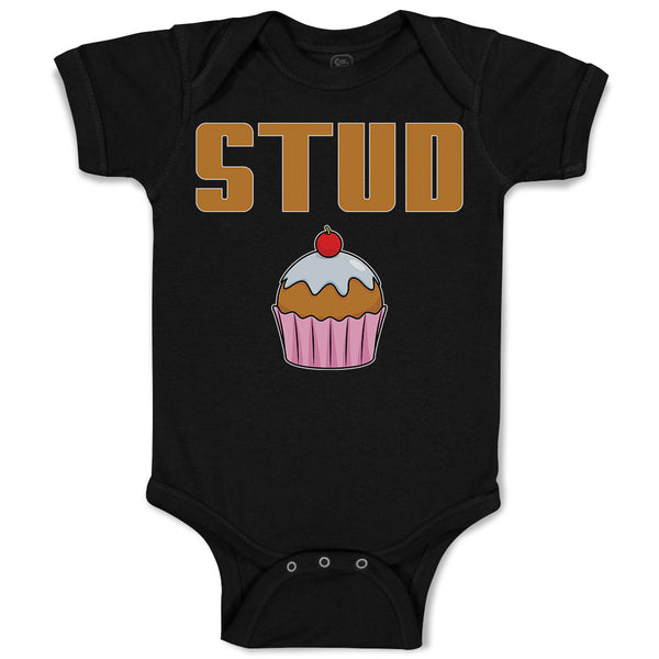 Baby Clothes Stud with Cherry on Cupcake Baby Bodysuits Boy & Girl Cotton