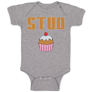 Baby Clothes Stud with Cherry on Cupcake Baby Bodysuits Boy & Girl Cotton