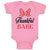 Baby Clothes Thankull Babe with Polkat Dots Bowtie Baby Bodysuits Cotton