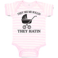 Baby Clothes They See Me Rollin They Hatin Baby Bodysuits Boy & Girl Cotton