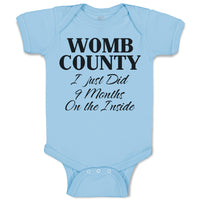 Baby Clothes Womb County I Just Did 9 Months on The Inside Baby Bodysuits Cotton