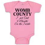 Baby Clothes Womb County I Just Did 9 Months on The Inside Baby Bodysuits Cotton