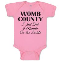Baby Clothes Womb County I Just Did 9 Months on The Inside Baby Bodysuits Cotton