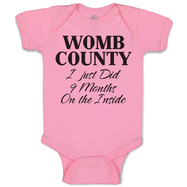 Baby Clothes Womb County I Just Did 9 Months on The Inside Baby Bodysuits Cotton