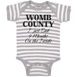 Baby Clothes Womb County I Just Did 9 Months on The Inside Baby Bodysuits Cotton