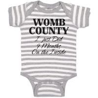 Baby Clothes Womb County I Just Did 9 Months on The Inside Baby Bodysuits Cotton