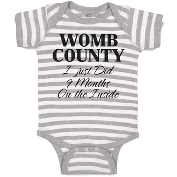 Baby Clothes Womb County I Just Did 9 Months on The Inside Baby Bodysuits Cotton
