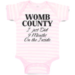 Baby Clothes Womb County I Just Did 9 Months on The Inside Baby Bodysuits Cotton