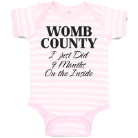 Baby Clothes Womb County I Just Did 9 Months on The Inside Baby Bodysuits Cotton