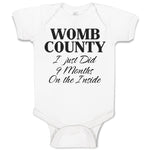 Baby Clothes Womb County I Just Did 9 Months on The Inside Baby Bodysuits Cotton