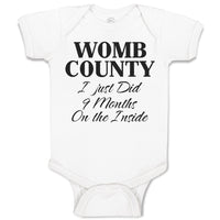 Baby Clothes Womb County I Just Did 9 Months on The Inside Baby Bodysuits Cotton